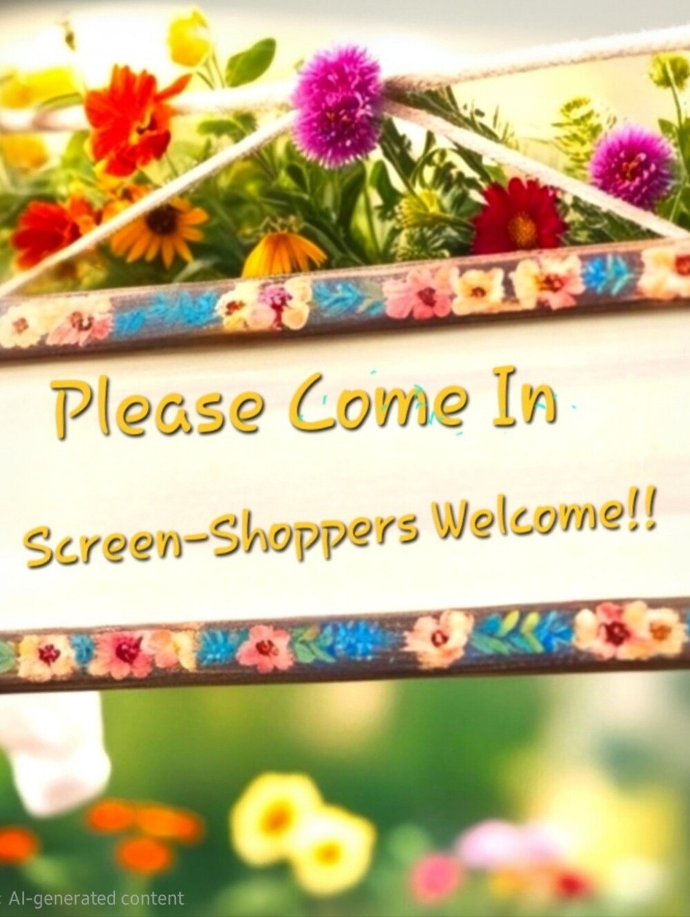 PLEASE COME IN! HAPPY TO SEE YOU!